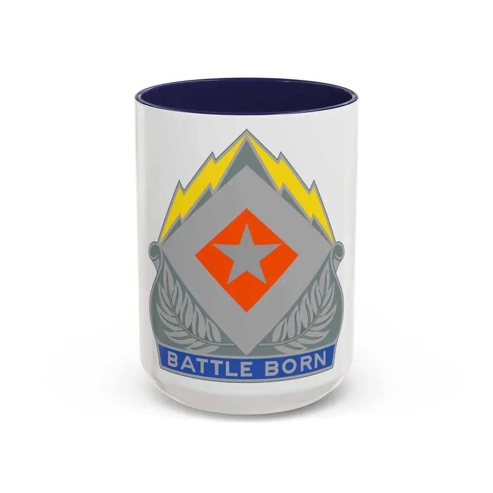 422 Signal Battalion (U.S. Army) Accent Coffee Mug 15oz Navy - Go Mug Yourself