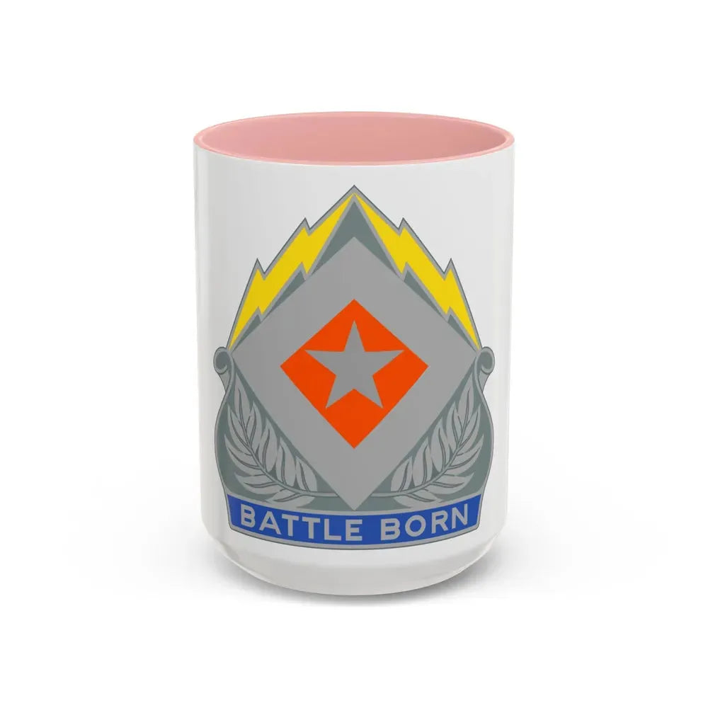 422 Signal Battalion (U.S. Army) Accent Coffee Mug 15oz Pink - Go Mug Yourself