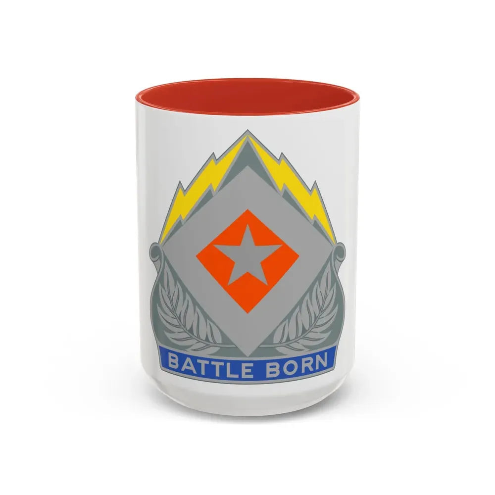 422 Signal Battalion (U.S. Army) Accent Coffee Mug 15oz Red - Go Mug Yourself
