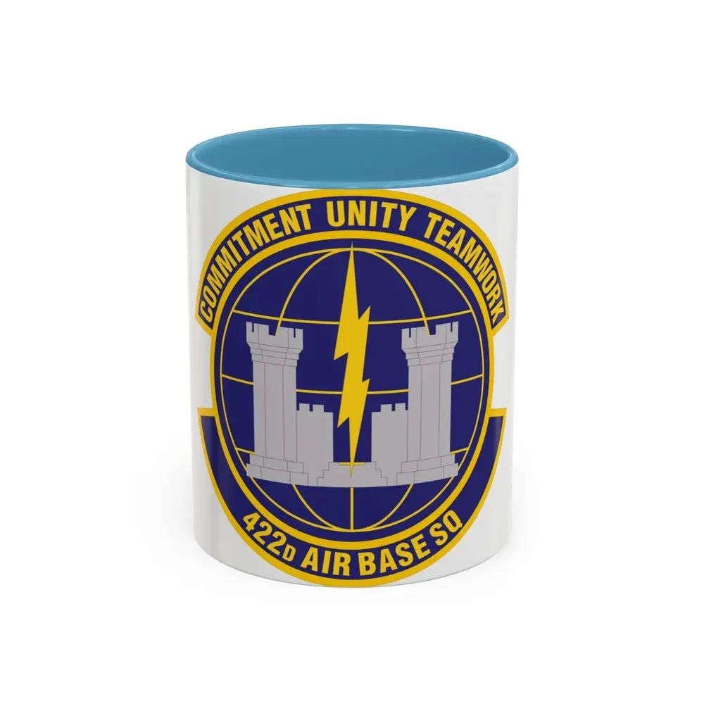 422d Air Base Squadron (U.S. Air Force) Accent Coffee Mug 11oz Light Blue - Go Mug Yourself