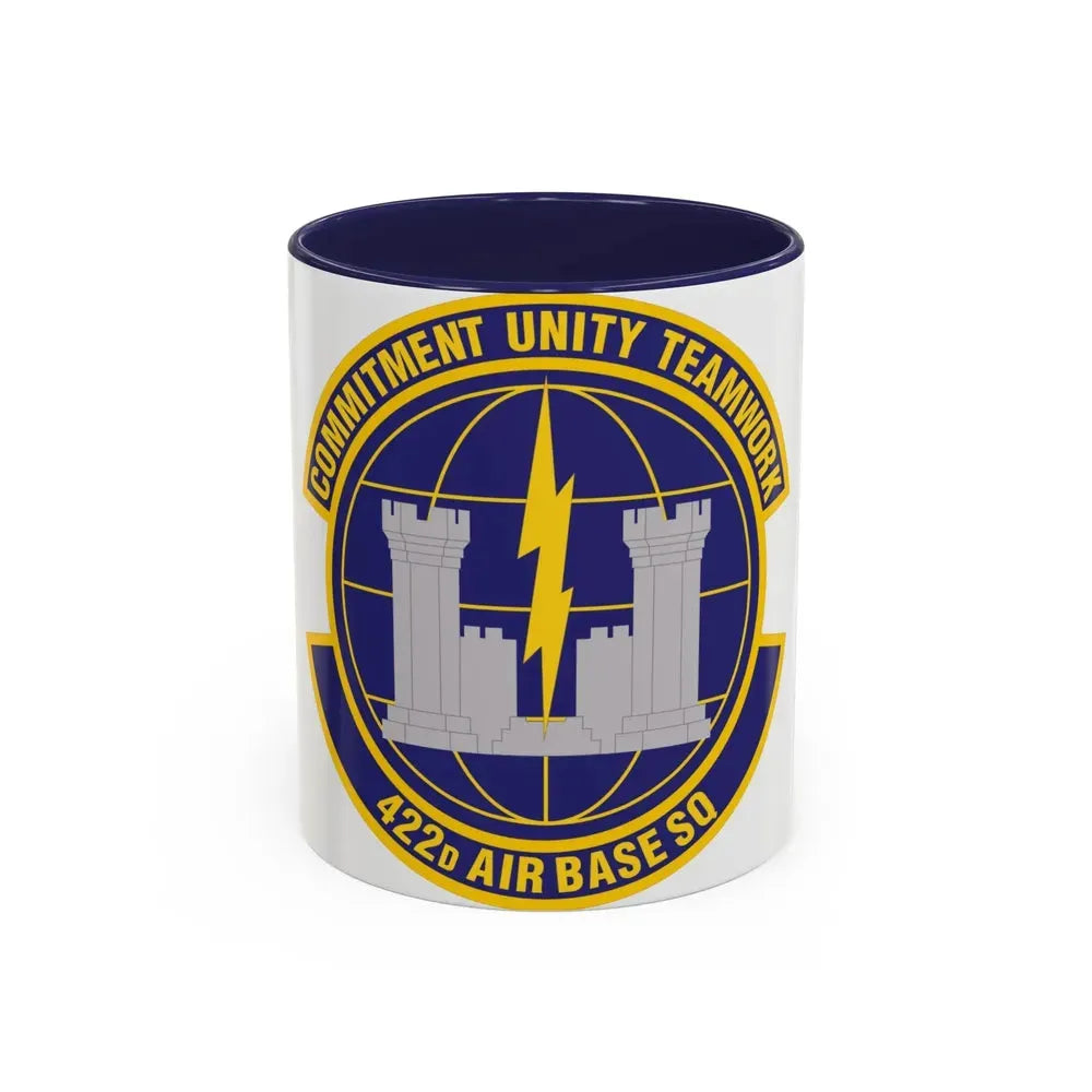 422d Air Base Squadron (U.S. Air Force) Accent Coffee Mug 11oz Navy - Go Mug Yourself