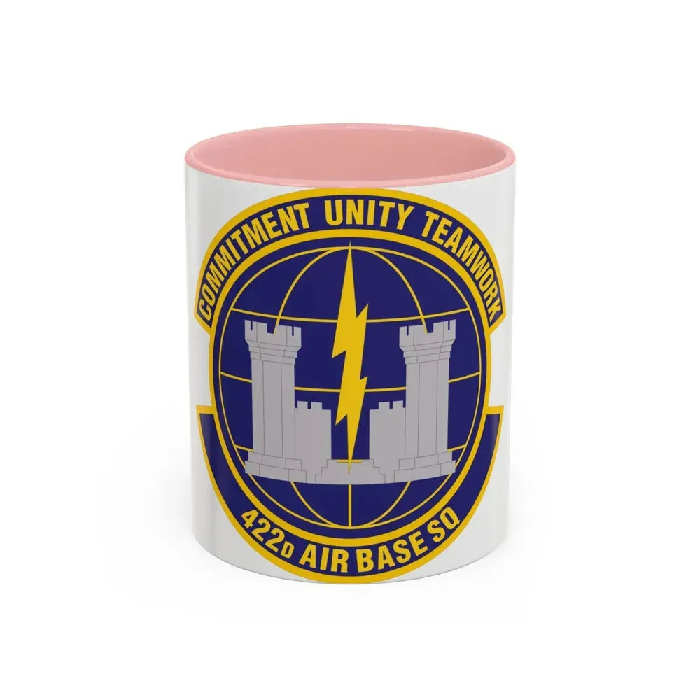 422d Air Base Squadron (U.S. Air Force) Accent Coffee Mug 11oz Pink - Go Mug Yourself