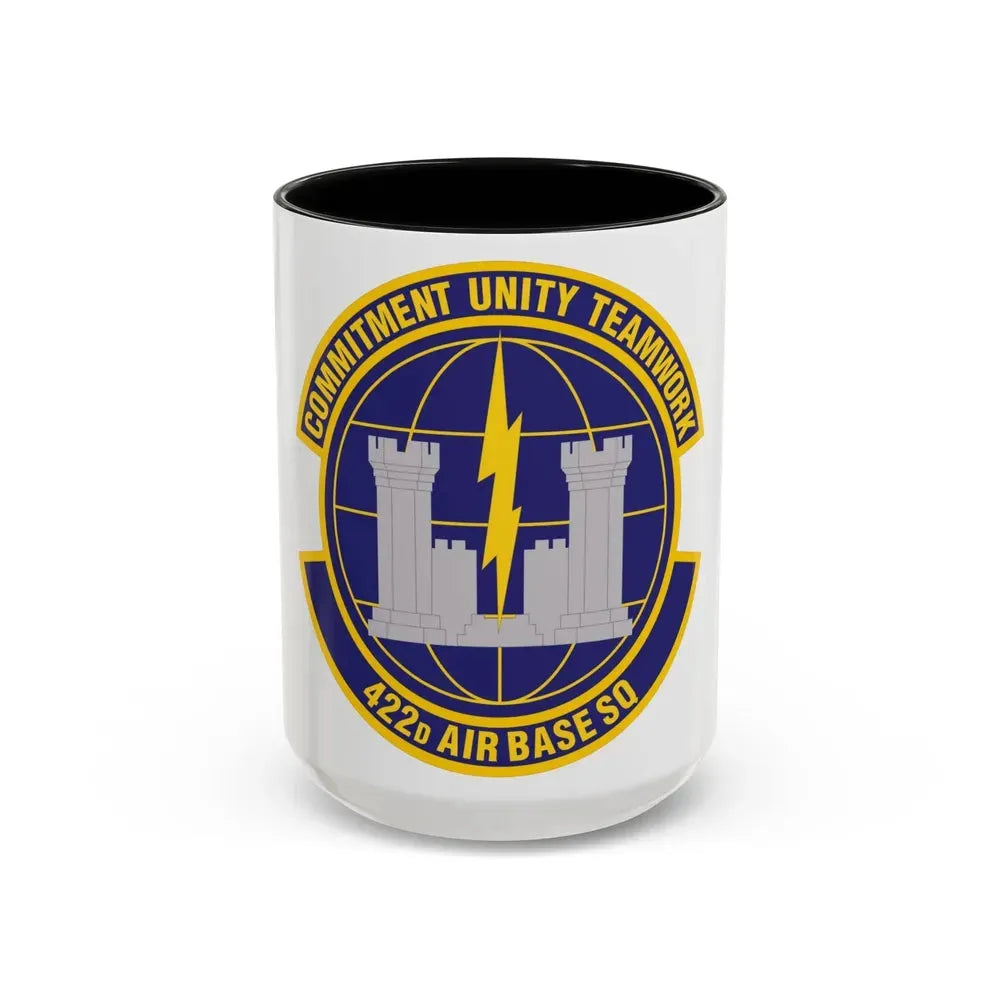 422d Air Base Squadron (U.S. Air Force) Accent Coffee Mug 15oz Black - Go Mug Yourself