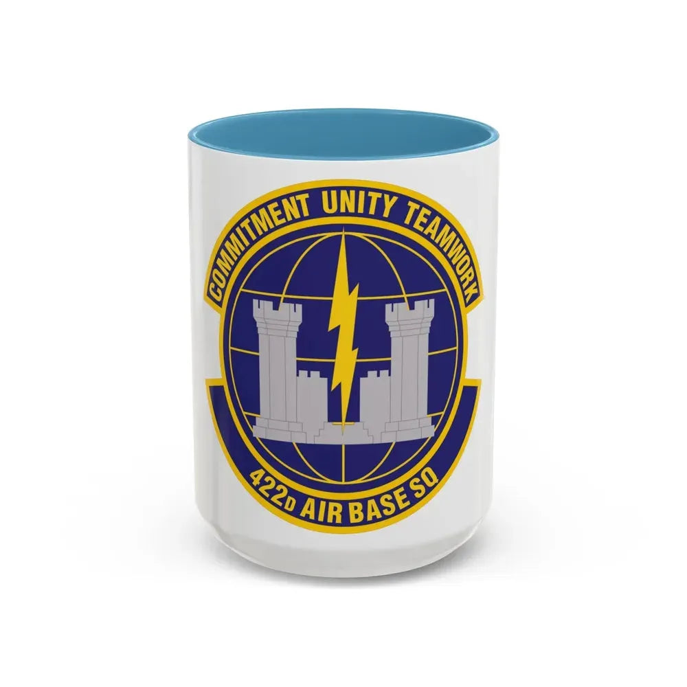422d Air Base Squadron (U.S. Air Force) Accent Coffee Mug 15oz Light Blue - Go Mug Yourself
