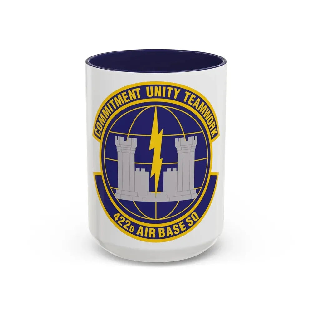 422d Air Base Squadron (U.S. Air Force) Accent Coffee Mug 15oz Navy - Go Mug Yourself