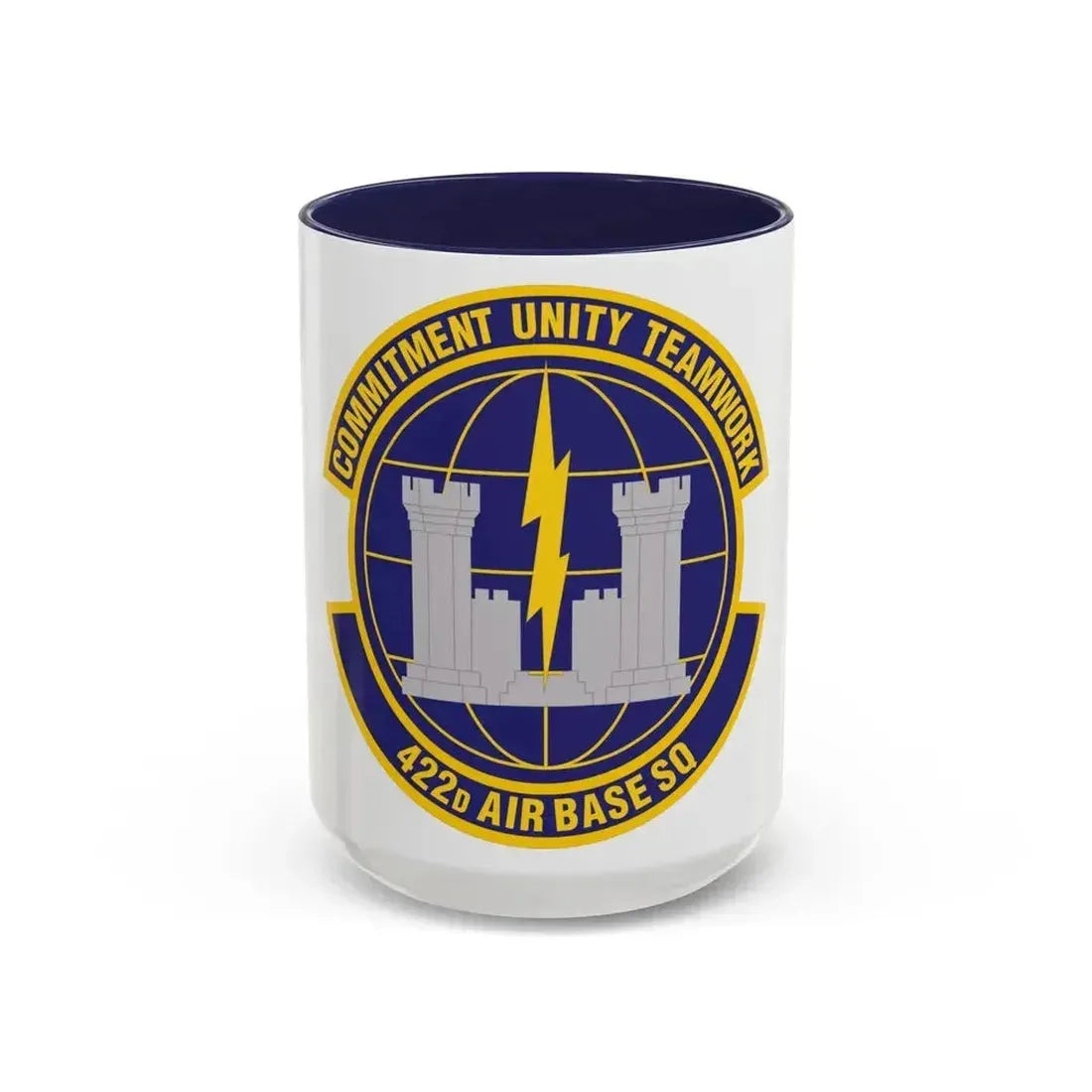 422d Air Base Squadron (U.S. Air Force) Accent Coffee Mug 15oz Navy - Go Mug Yourself