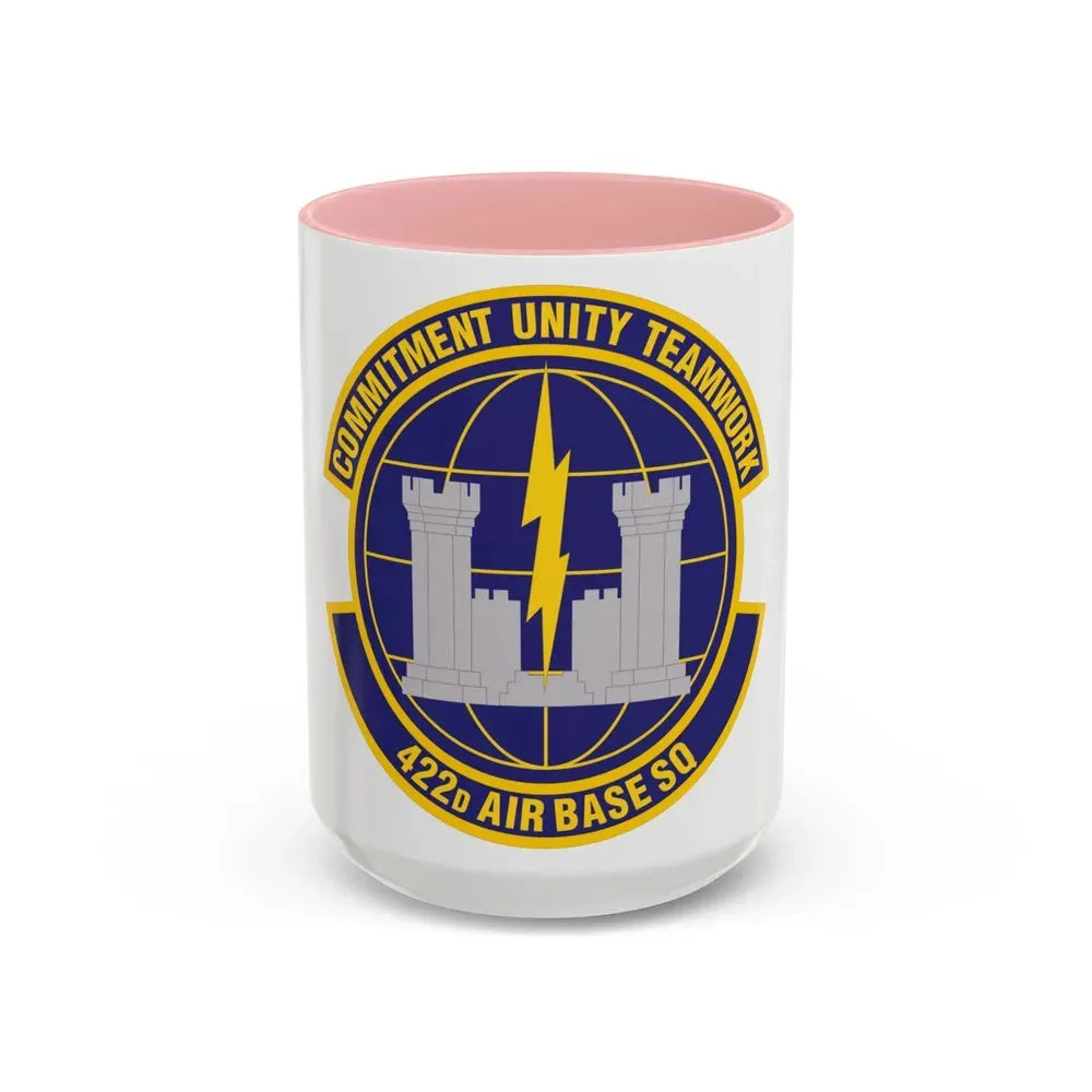 422d Air Base Squadron (U.S. Air Force) Accent Coffee Mug 15oz Pink - Go Mug Yourself