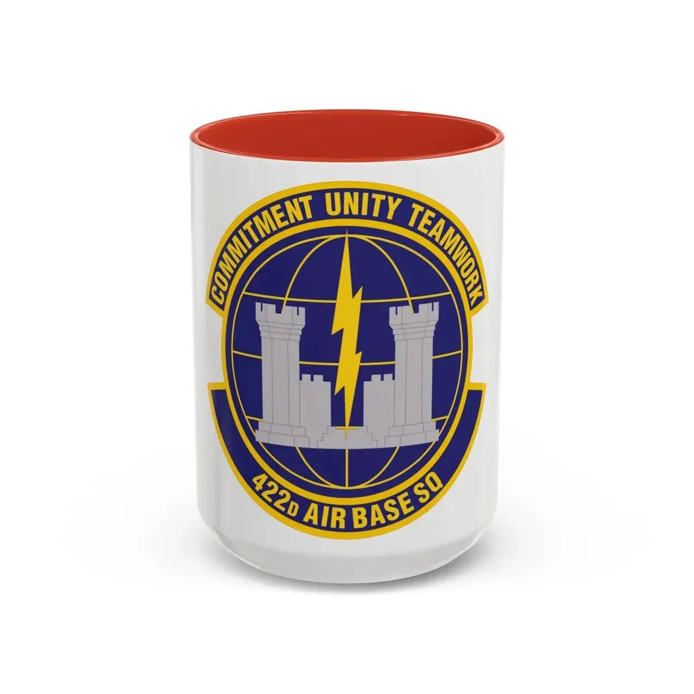 422d Air Base Squadron (U.S. Air Force) Accent Coffee Mug 15oz Red - Go Mug Yourself