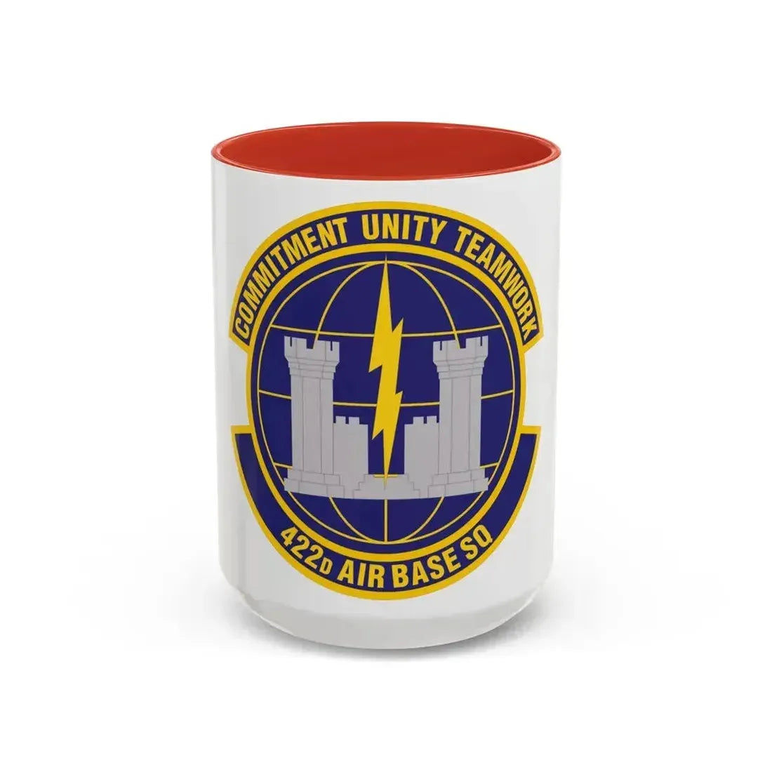 422d Air Base Squadron (U.S. Air Force) Accent Coffee Mug 15oz Red - Go Mug Yourself