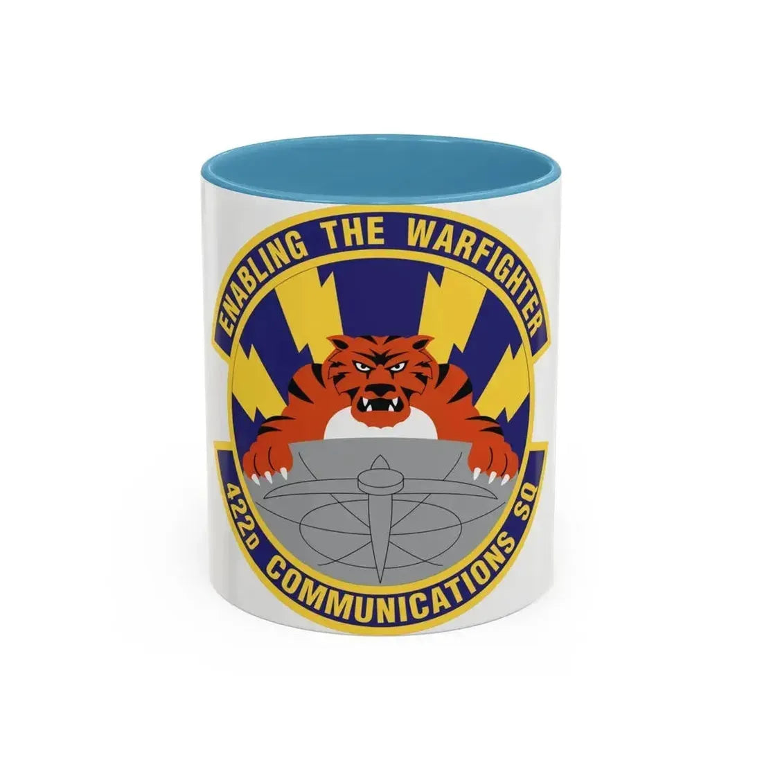 422d Communications Squadron (U.S. Air Force) Accent Coffee Mug 11oz Light Blue - Go Mug Yourself