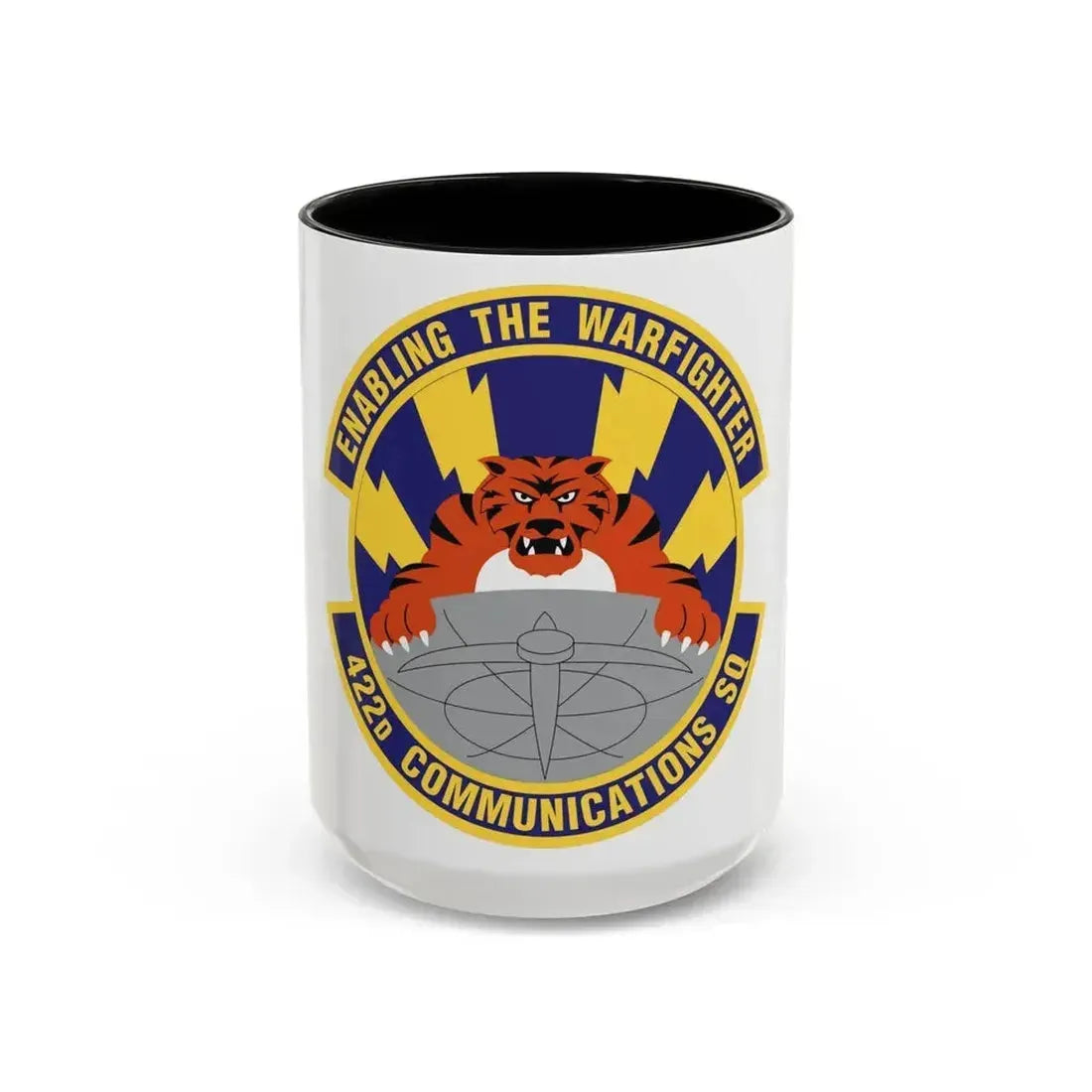 422d Communications Squadron (U.S. Air Force) Accent Coffee Mug 15oz Black - Go Mug Yourself