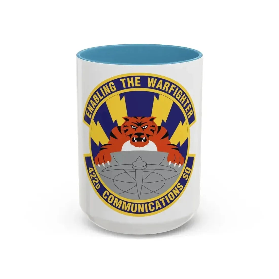422d Communications Squadron (U.S. Air Force) Accent Coffee Mug 15oz Light Blue - Go Mug Yourself