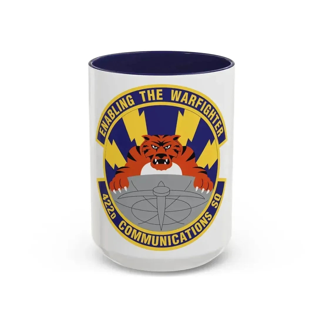 422d Communications Squadron (U.S. Air Force) Accent Coffee Mug 15oz Navy - Go Mug Yourself