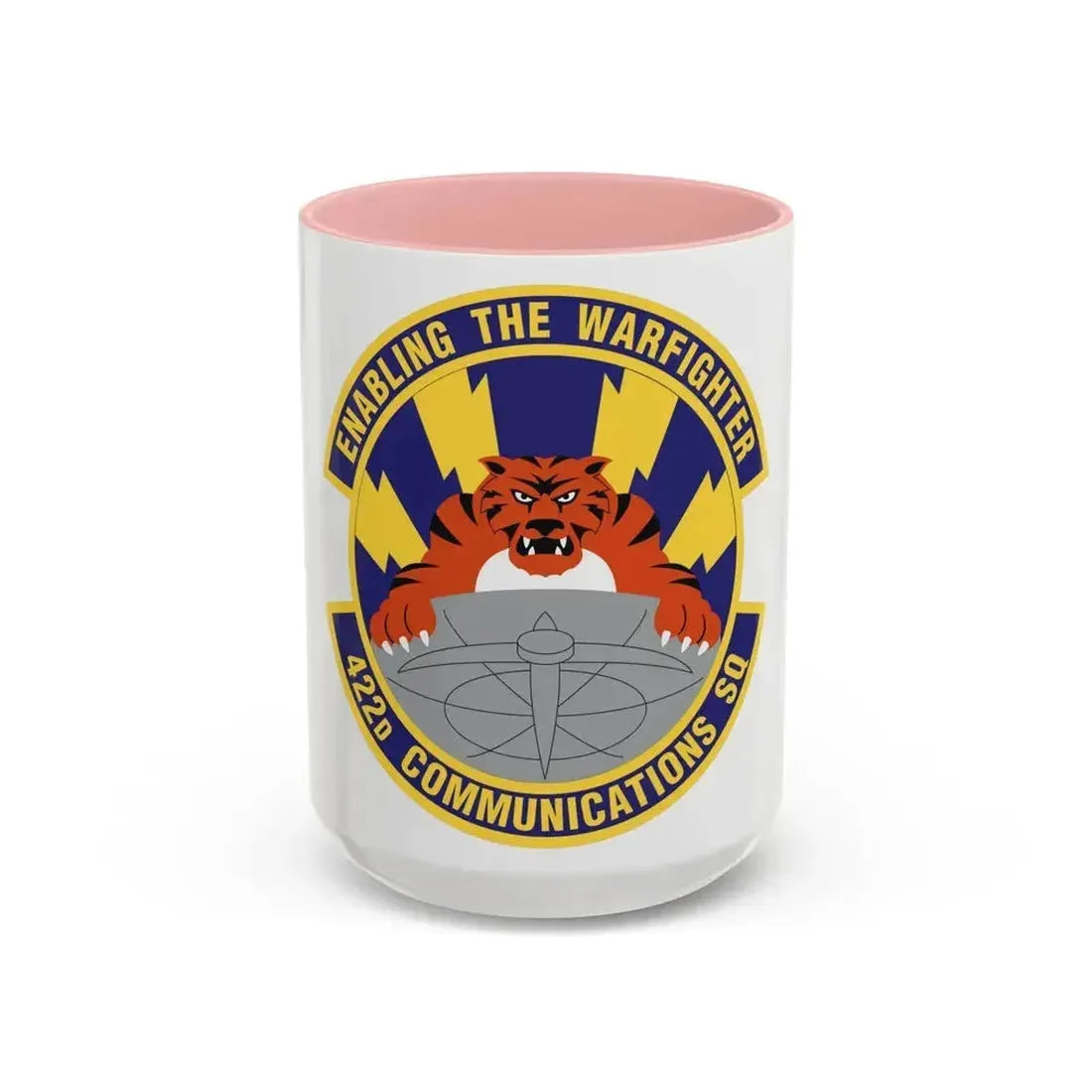 422d Communications Squadron (U.S. Air Force) Accent Coffee Mug 15oz Pink - Go Mug Yourself