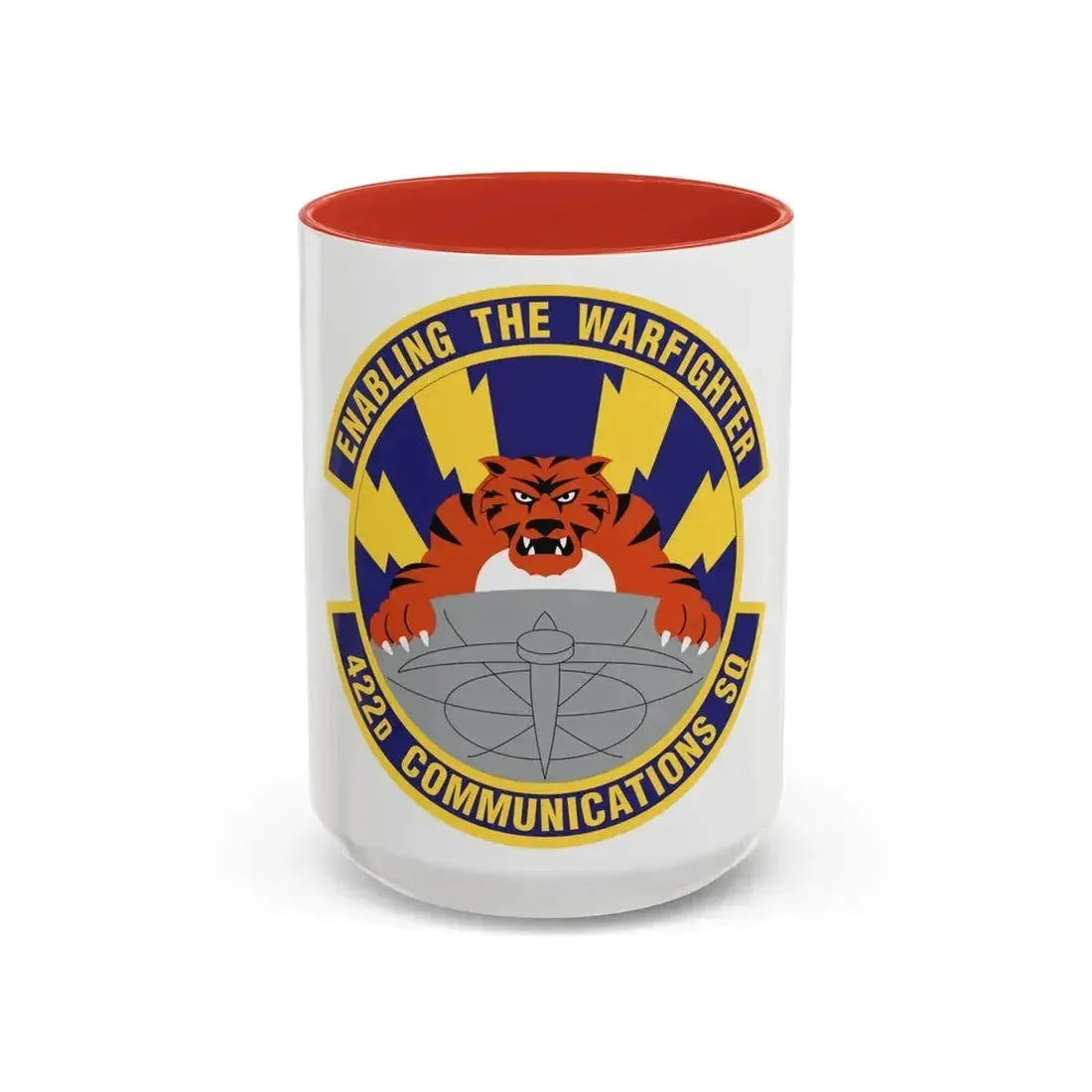 422d Communications Squadron (U.S. Air Force) Accent Coffee Mug 15oz Red - Go Mug Yourself