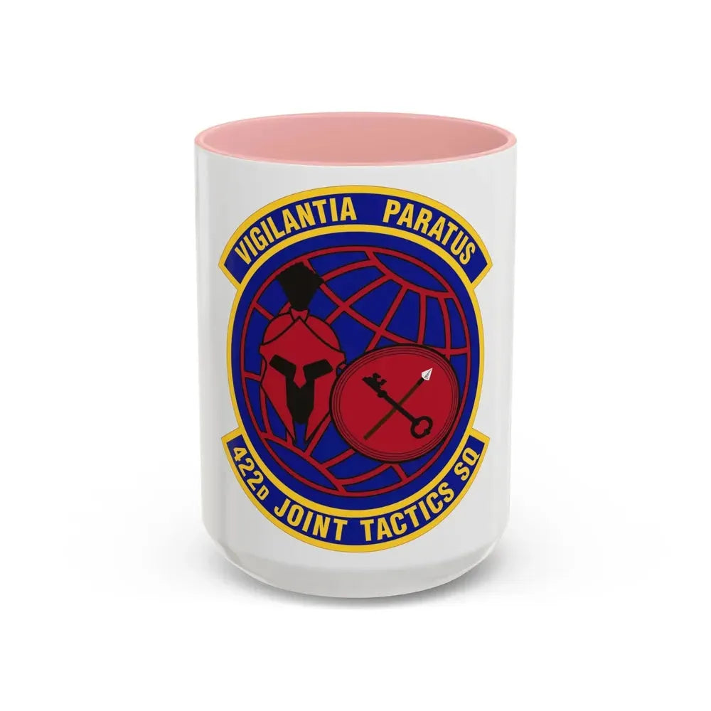 422d Joint Tactics Squadron (U.S. Air Force) Accent Coffee Mug 15oz Pink - Go Mug Yourself