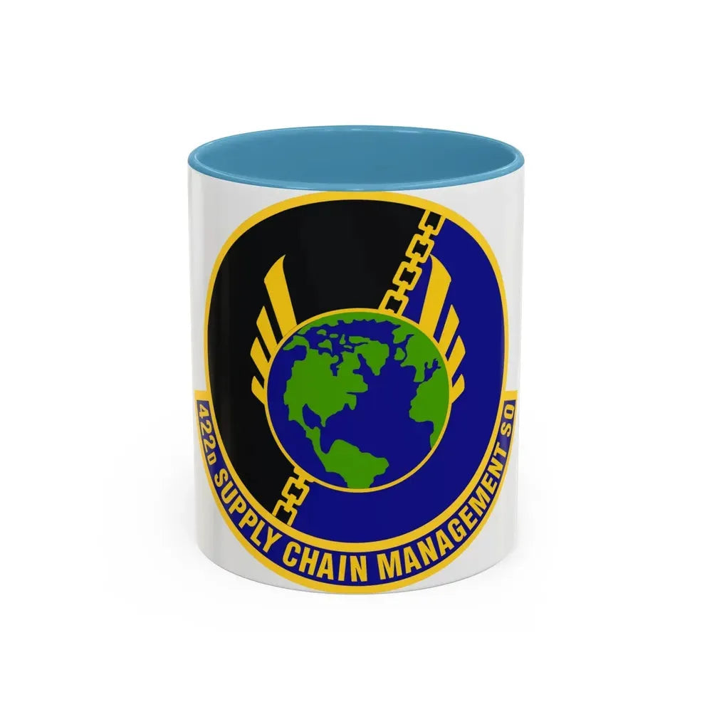 422d Supply Chain Management Squadron (U.S. Air Force) Accent Coffee Mug 11oz Light Blue - Go Mug Yourself