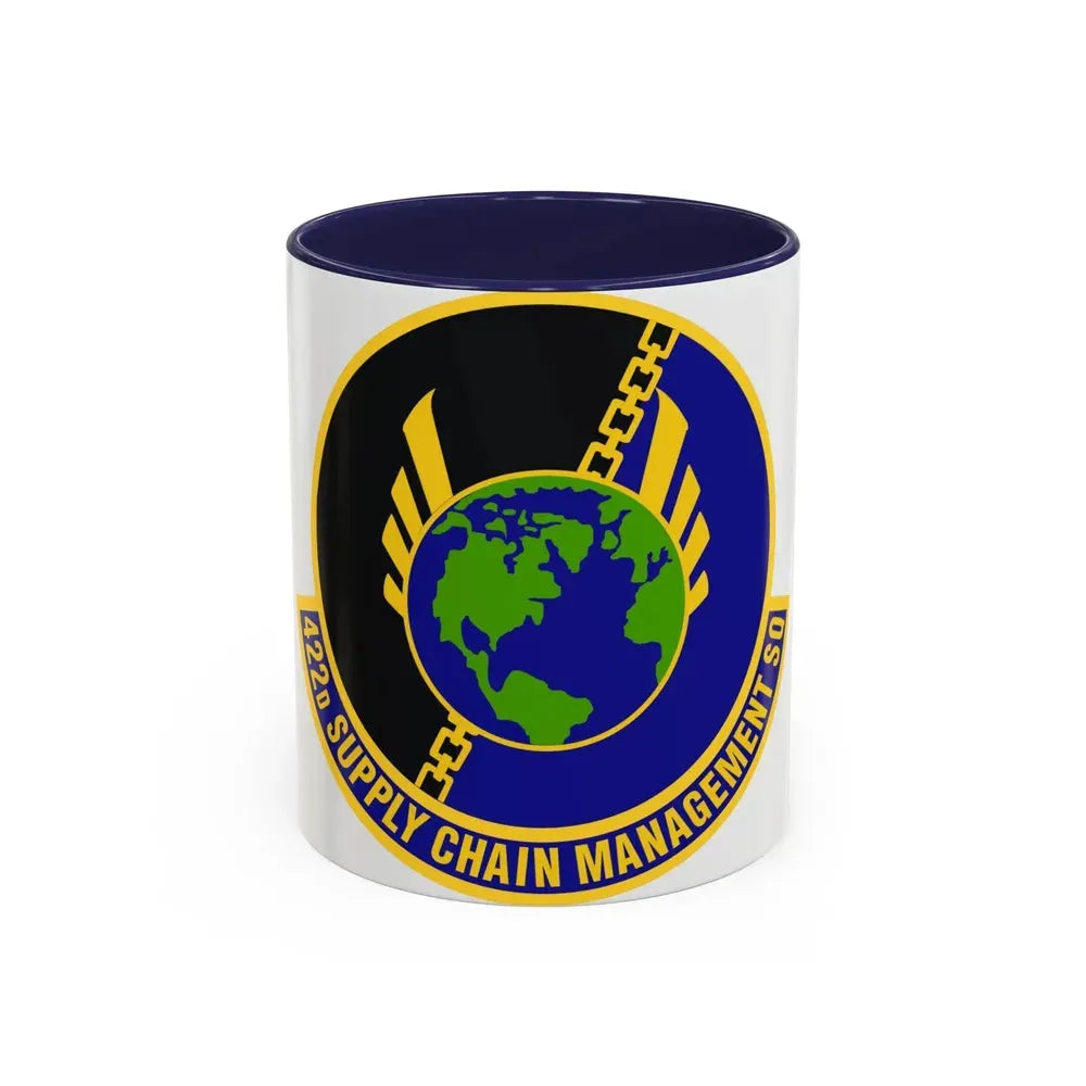 422d Supply Chain Management Squadron (U.S. Air Force) Accent Coffee Mug 11oz Navy - Go Mug Yourself
