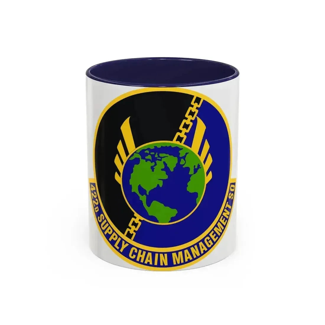 422d Supply Chain Management Squadron (U.S. Air Force) Accent Coffee Mug 11oz Navy - Go Mug Yourself