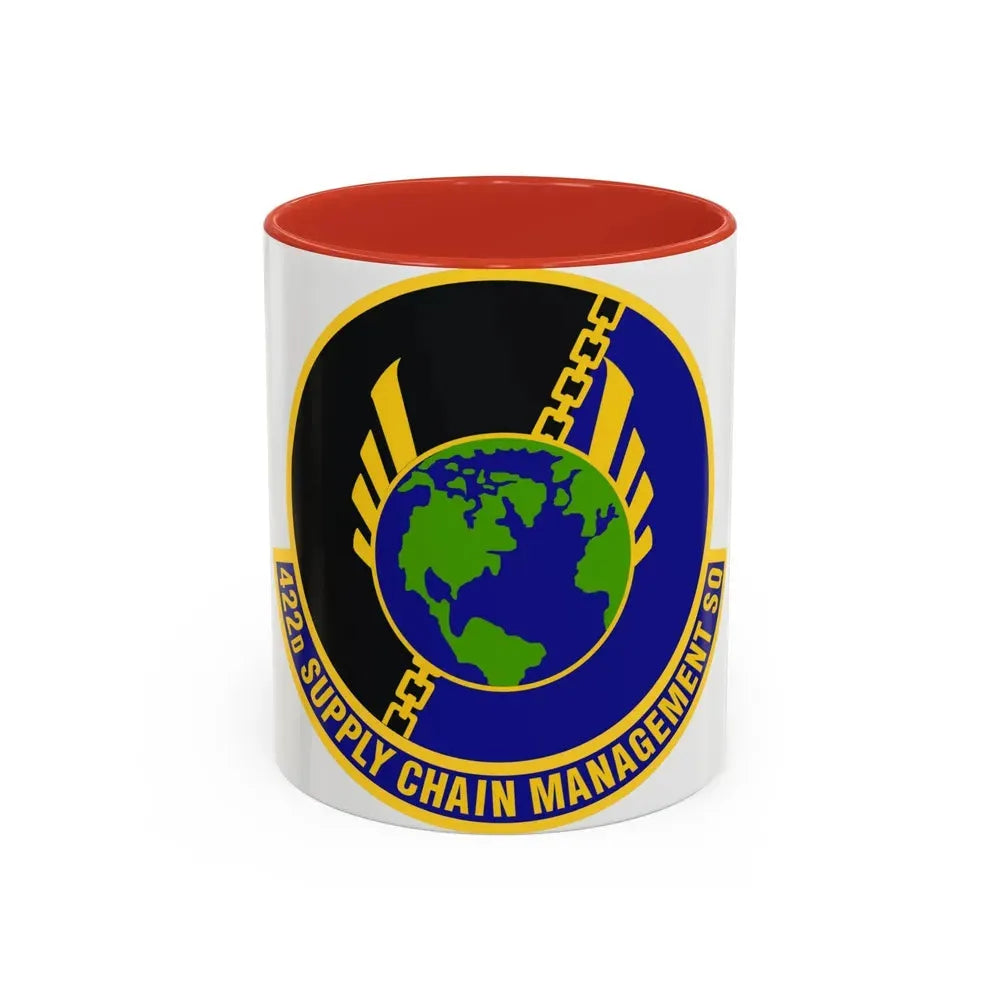 422d Supply Chain Management Squadron (U.S. Air Force) Accent Coffee Mug 11oz Red - Go Mug Yourself