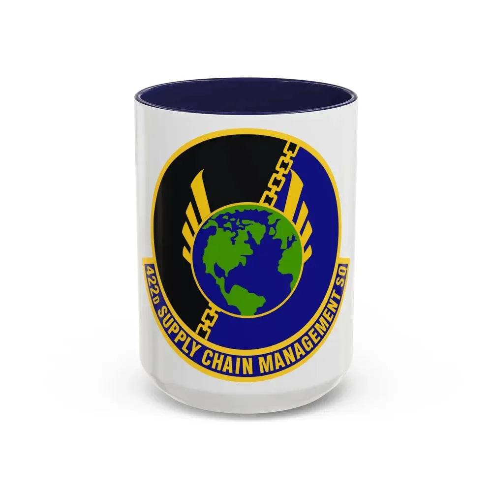 422d Supply Chain Management Squadron (U.S. Air Force) Accent Coffee Mug 15oz Navy - Go Mug Yourself