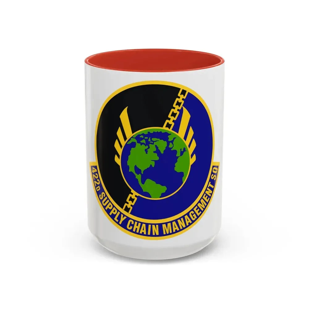 422d Supply Chain Management Squadron (U.S. Air Force) Accent Coffee Mug 15oz Red - Go Mug Yourself