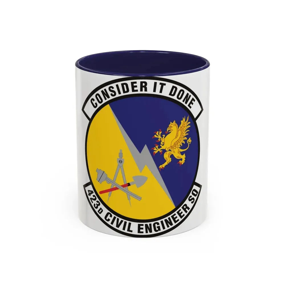 423d Civil Engineer Squadron (U.S. Air Force) Accent Coffee Mug 11oz Navy - Go Mug Yourself