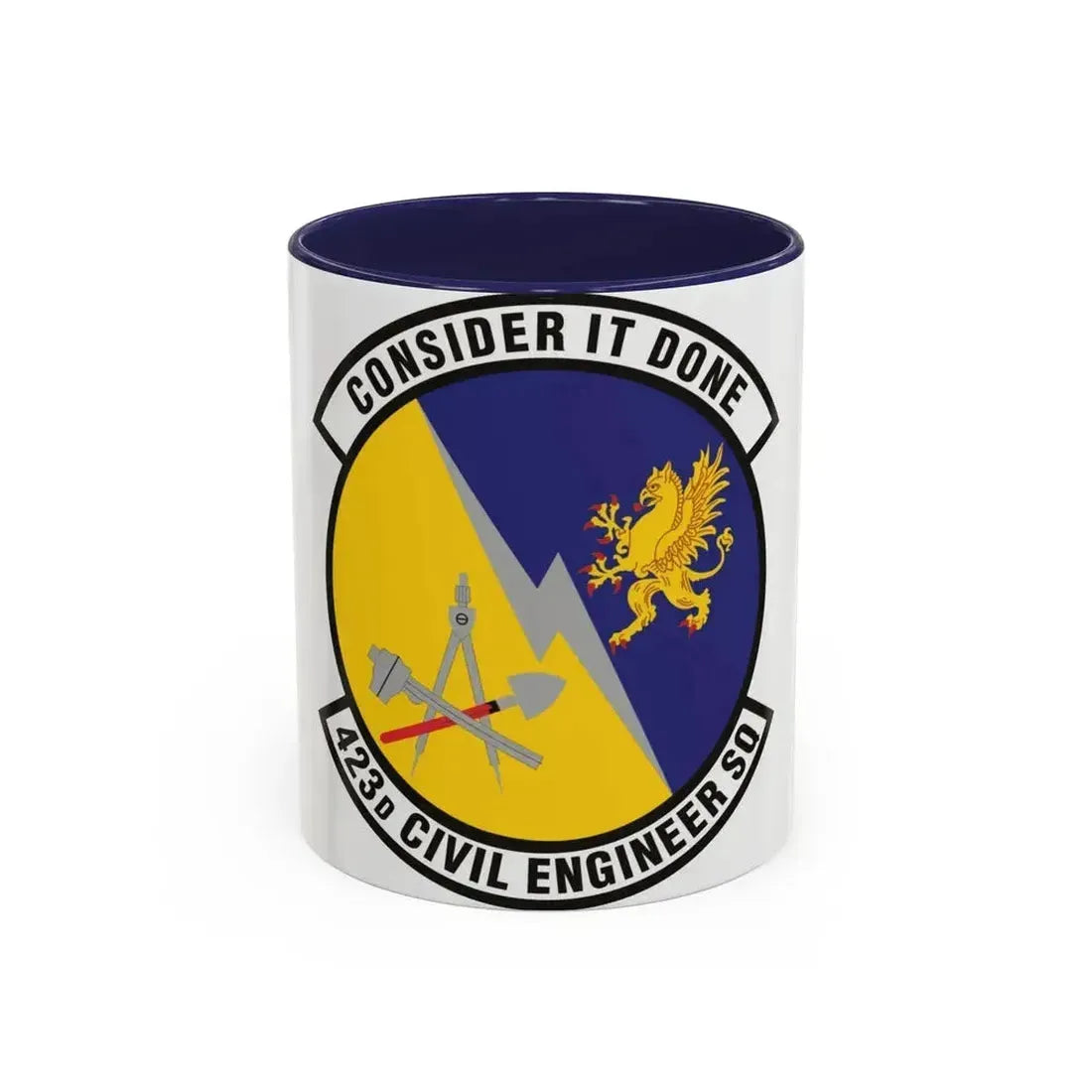 423d Civil Engineer Squadron (U.S. Air Force) Accent Coffee Mug 11oz Navy - Go Mug Yourself