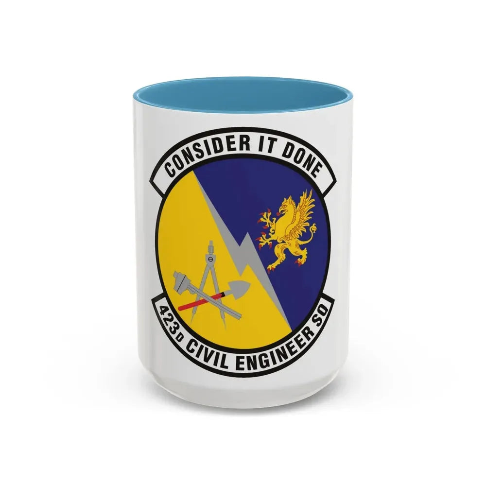 423d Civil Engineer Squadron (U.S. Air Force) Accent Coffee Mug 15oz Light Blue - Go Mug Yourself