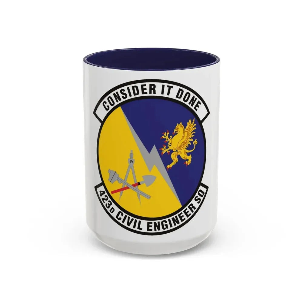 423d Civil Engineer Squadron (U.S. Air Force) Accent Coffee Mug 15oz Navy - Go Mug Yourself