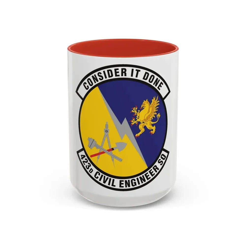 423d Civil Engineer Squadron (U.S. Air Force) Accent Coffee Mug 15oz Red - Go Mug Yourself