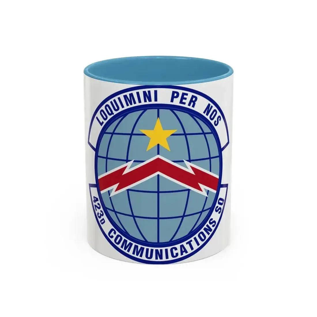 423d Communications Squadron (U.S. Air Force) Accent Coffee Mug 11oz Light Blue - Go Mug Yourself