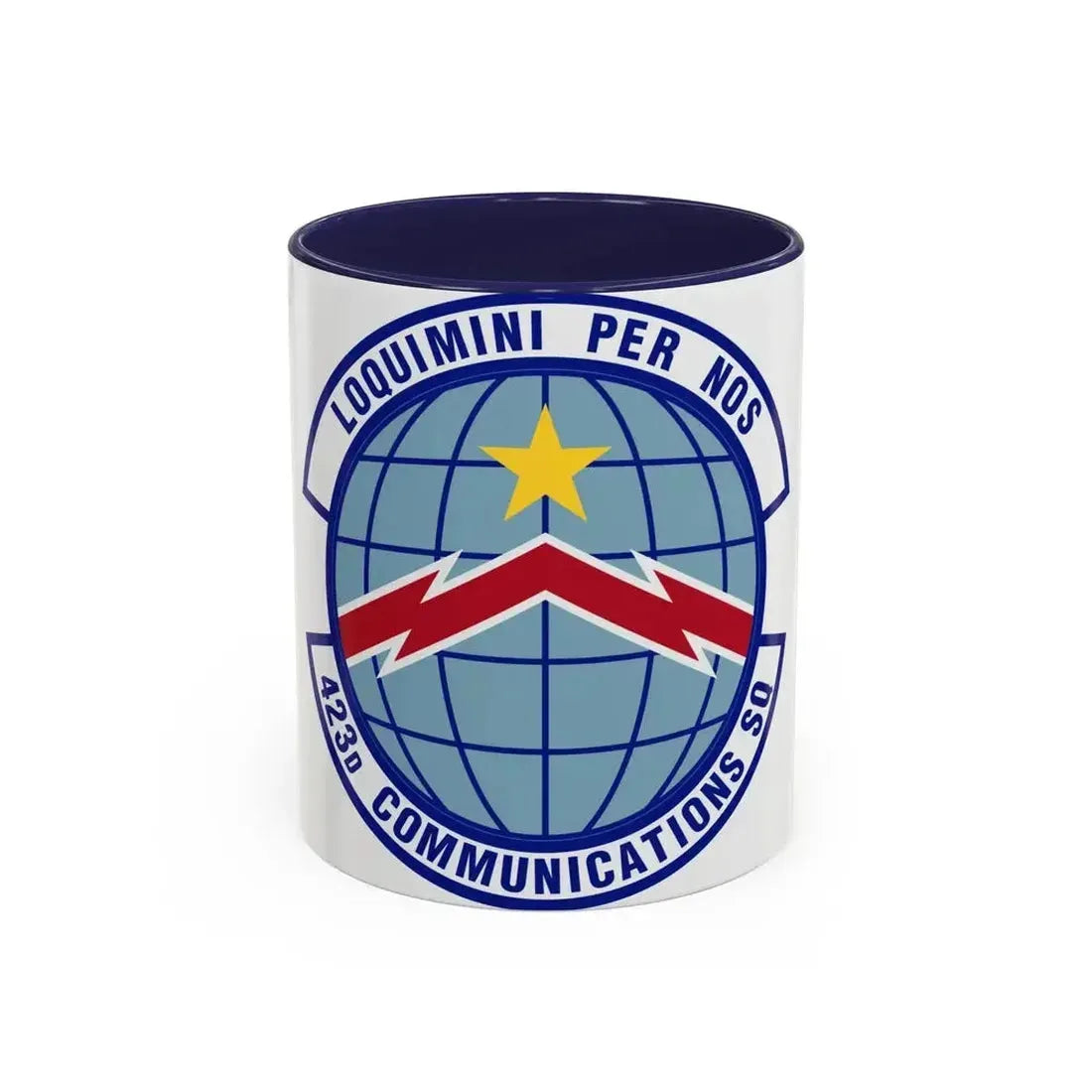 423d Communications Squadron (U.S. Air Force) Accent Coffee Mug 11oz Navy - Go Mug Yourself