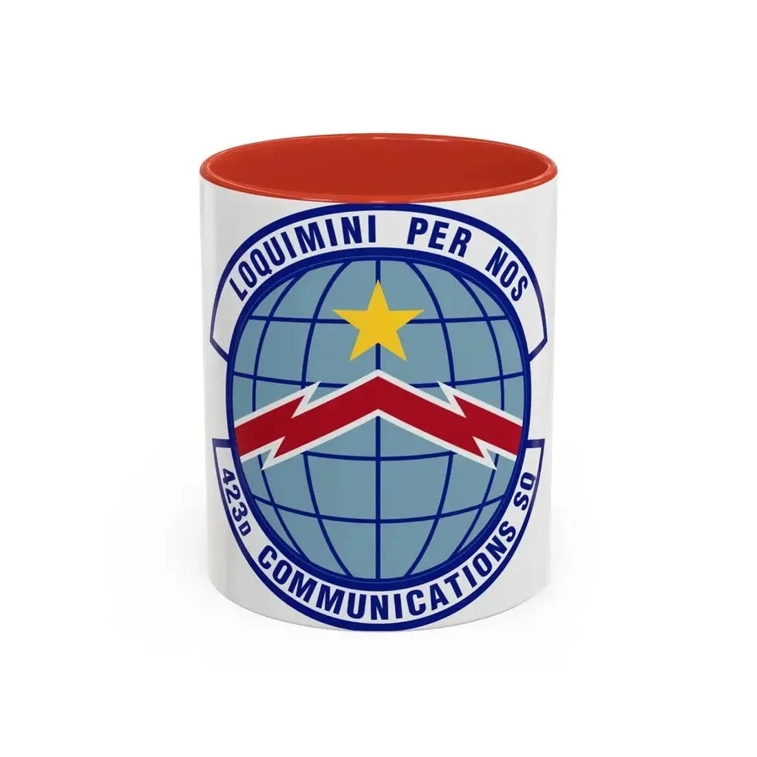 423d Communications Squadron (U.S. Air Force) Accent Coffee Mug 11oz Red - Go Mug Yourself
