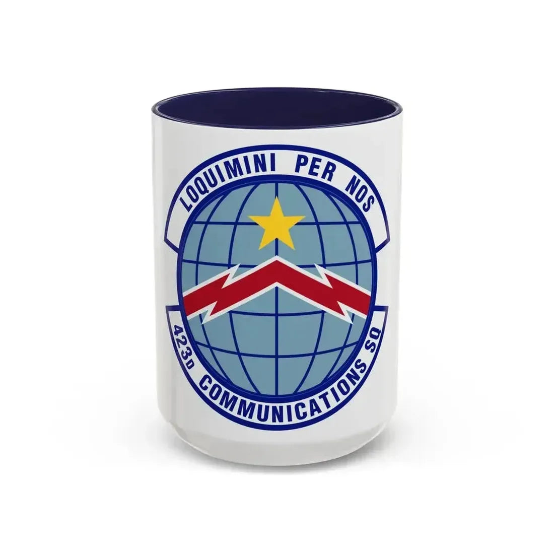 423d Communications Squadron (U.S. Air Force) Accent Coffee Mug 15oz Navy - Go Mug Yourself
