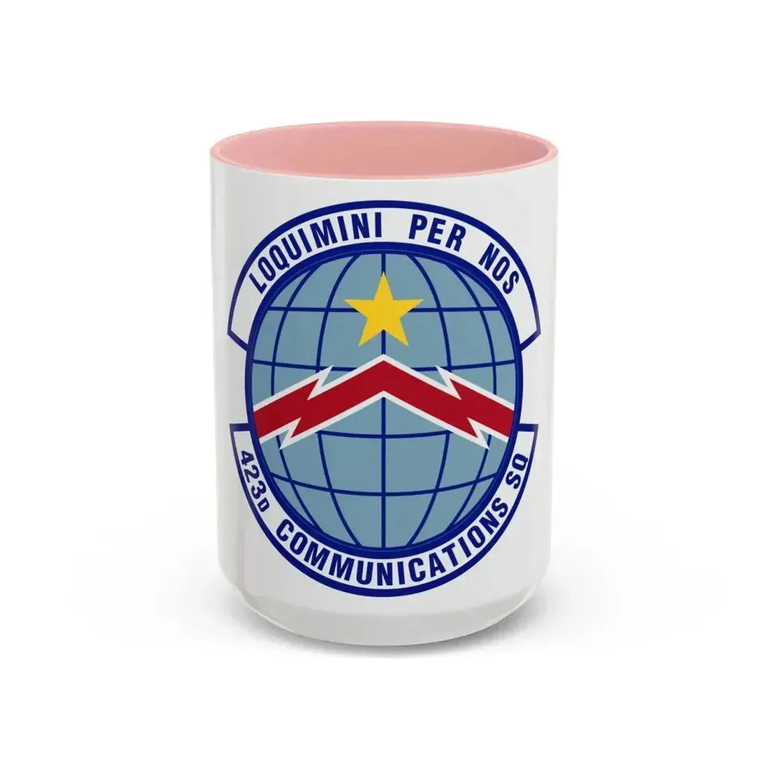 423d Communications Squadron (U.S. Air Force) Accent Coffee Mug 15oz Pink - Go Mug Yourself