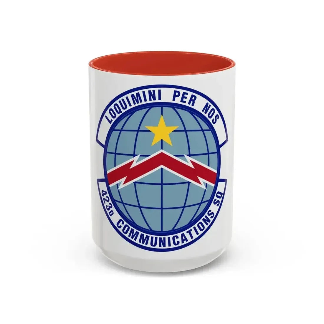 423d Communications Squadron (U.S. Air Force) Accent Coffee Mug 15oz Red - Go Mug Yourself
