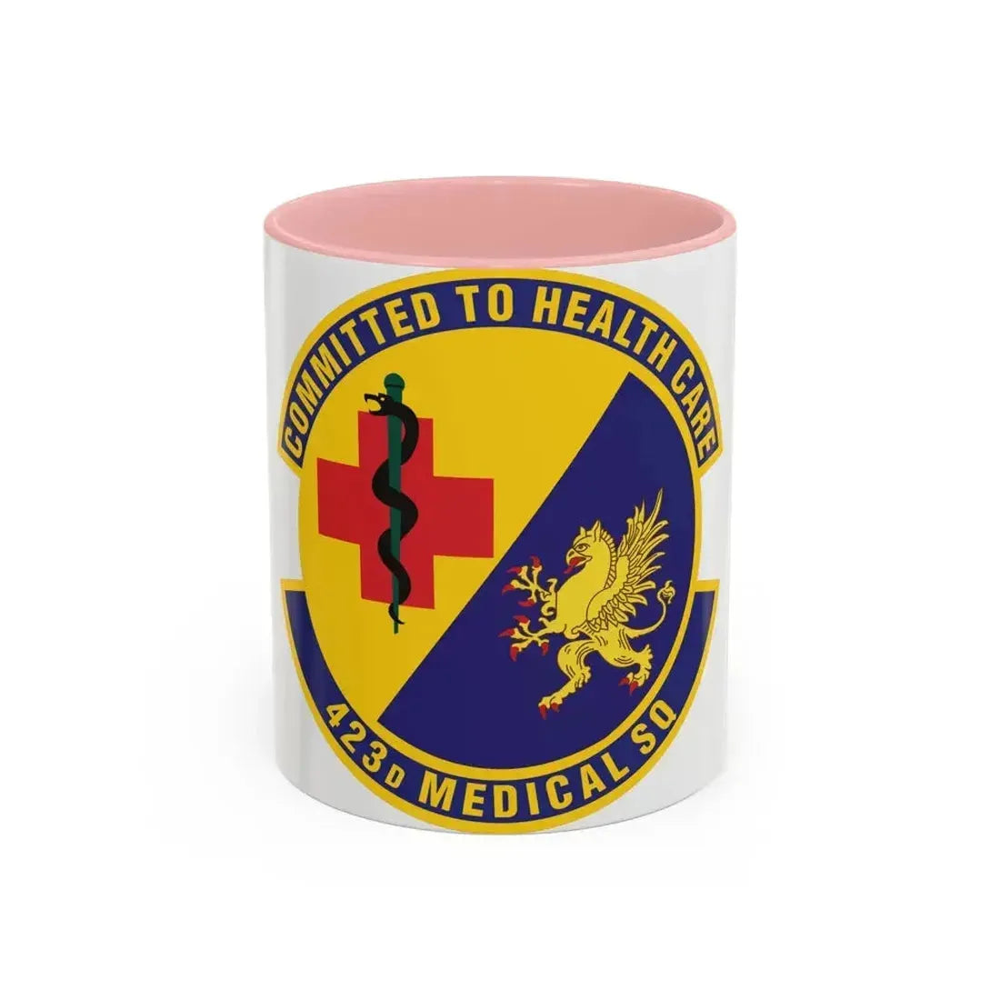423d Medical Squadron (U.S. Air Force) Accent Coffee Mug 11oz Pink - Go Mug Yourself