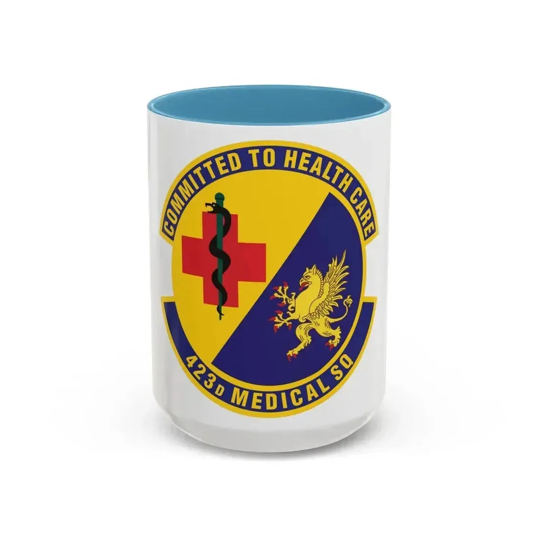 423d Medical Squadron (U.S. Air Force) Accent Coffee Mug 15oz Light Blue - Go Mug Yourself