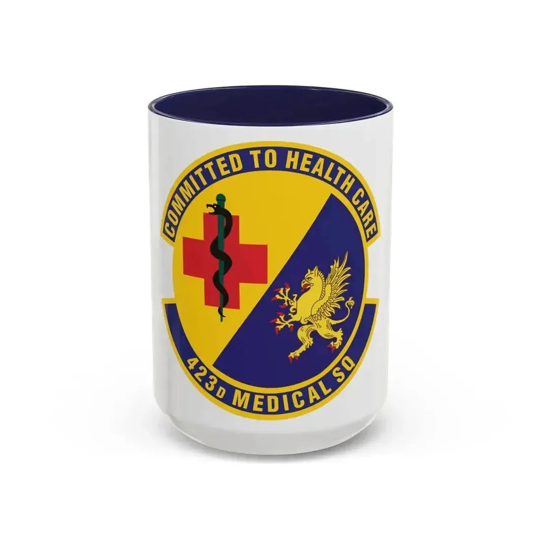 423d Medical Squadron (U.S. Air Force) Accent Coffee Mug 15oz Navy - Go Mug Yourself