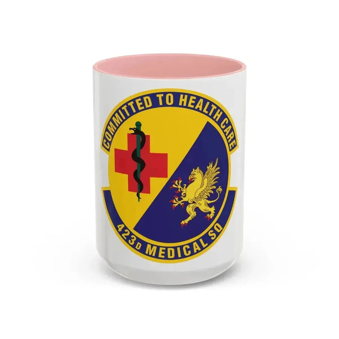 423d Medical Squadron (U.S. Air Force) Accent Coffee Mug 15oz Pink - Go Mug Yourself