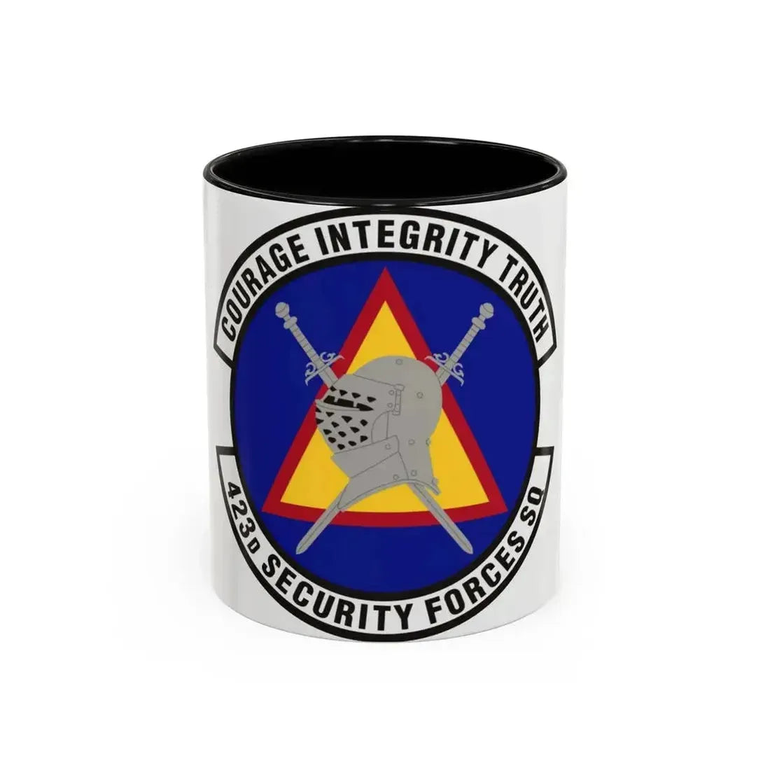 423d Security Forces Squadron (U.S. Air Force) Accent Coffee Mug 11oz Black - Go Mug Yourself