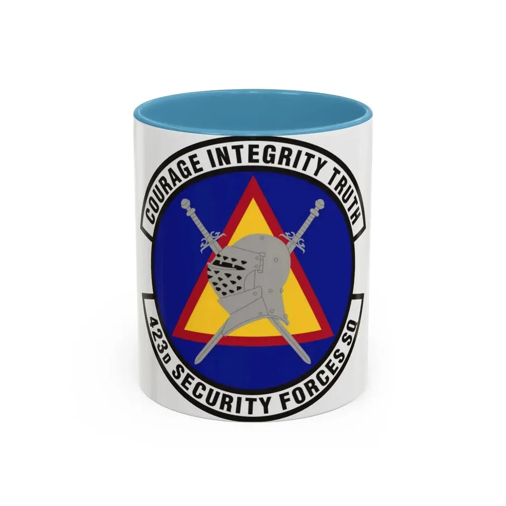 423d Security Forces Squadron (U.S. Air Force) Accent Coffee Mug 11oz Light Blue - Go Mug Yourself