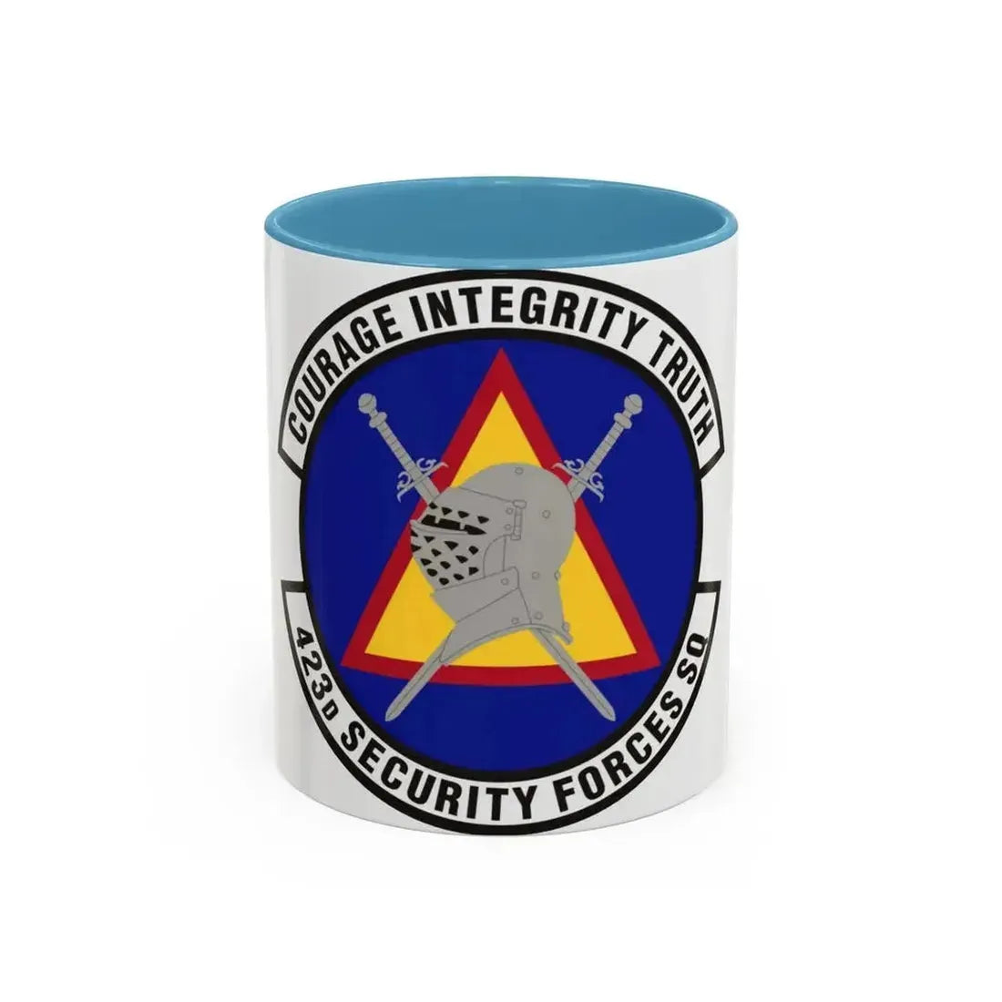 423d Security Forces Squadron (U.S. Air Force) Accent Coffee Mug 11oz Light Blue - Go Mug Yourself