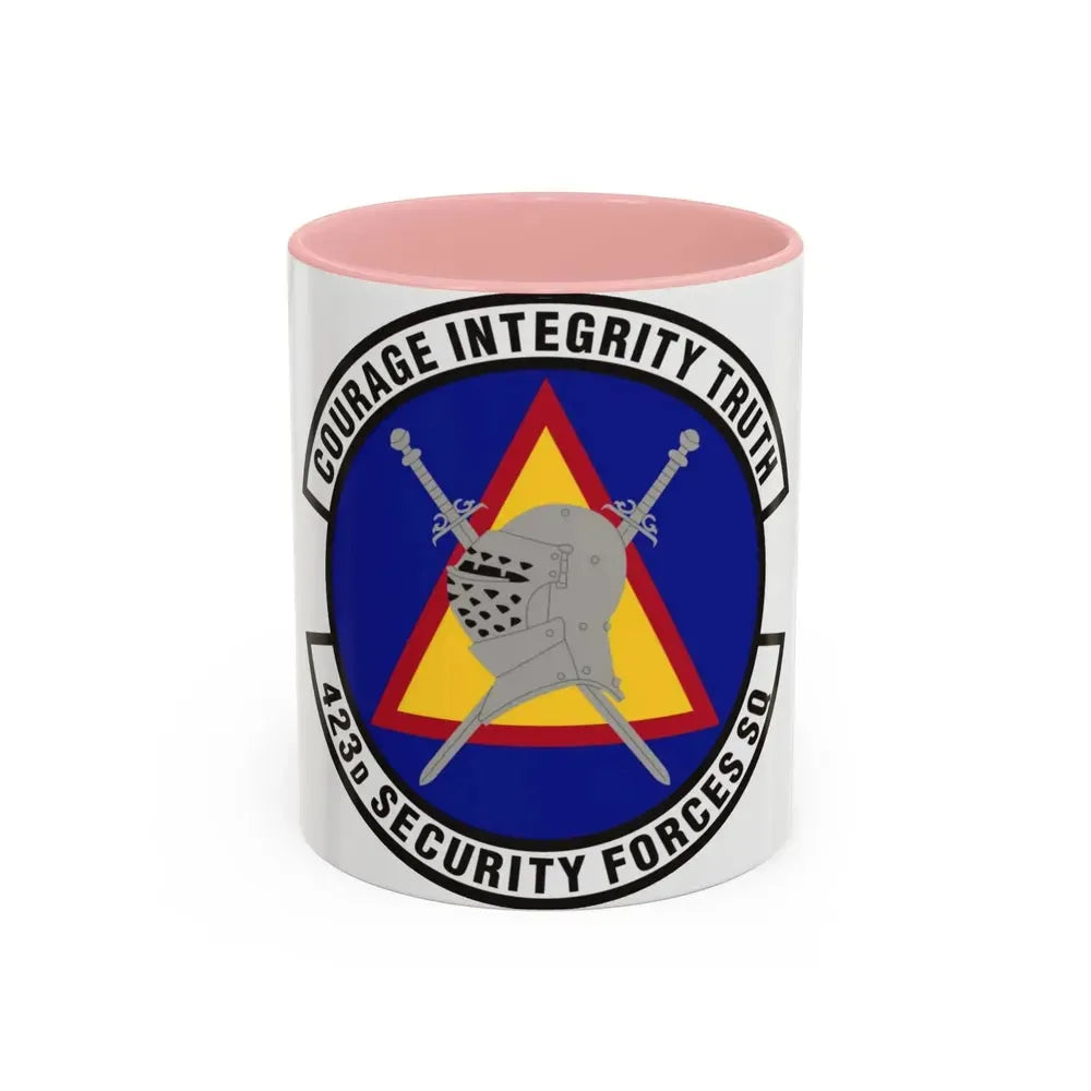 423d Security Forces Squadron (U.S. Air Force) Accent Coffee Mug 11oz Pink - Go Mug Yourself