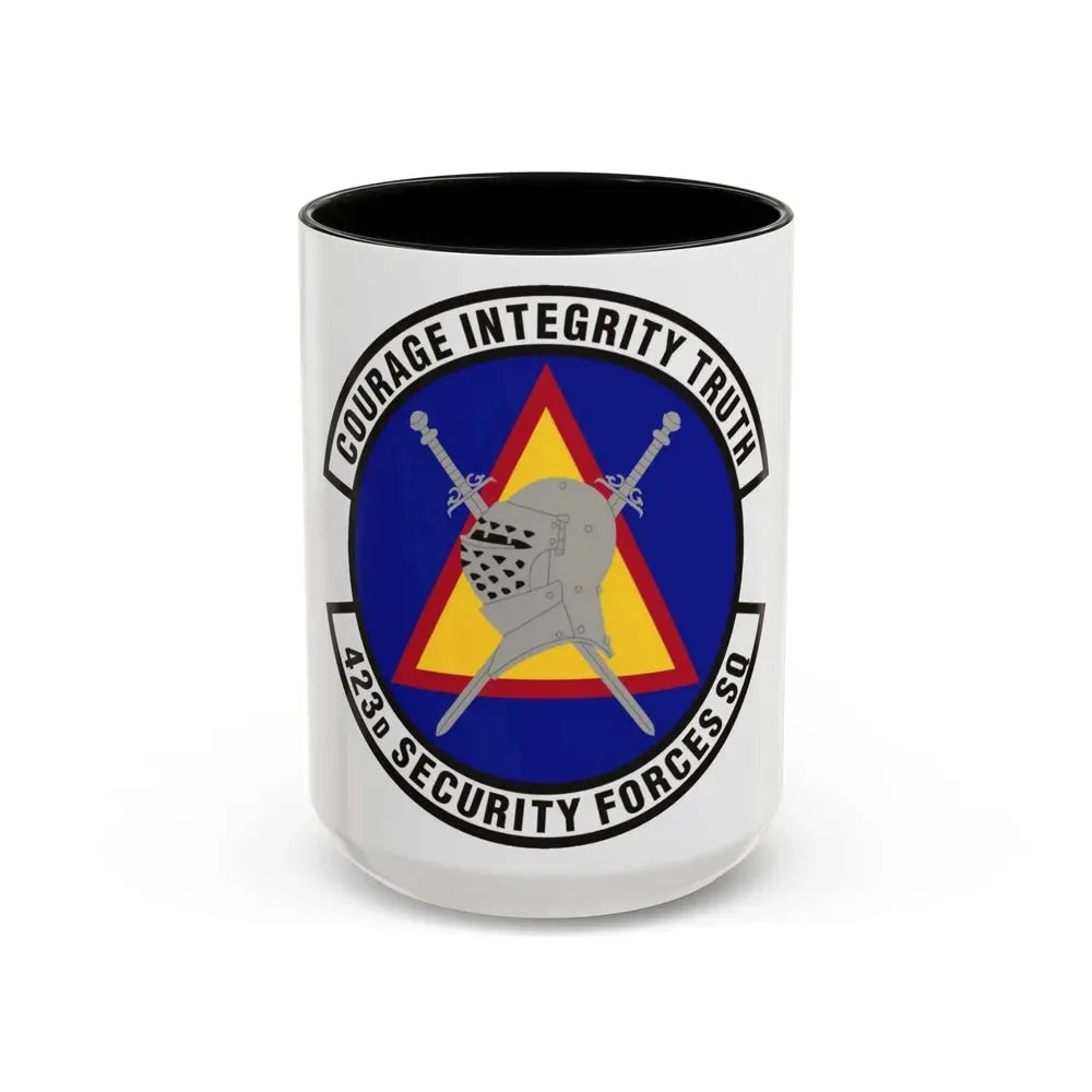 423d Security Forces Squadron (U.S. Air Force) Accent Coffee Mug 15oz Black - Go Mug Yourself