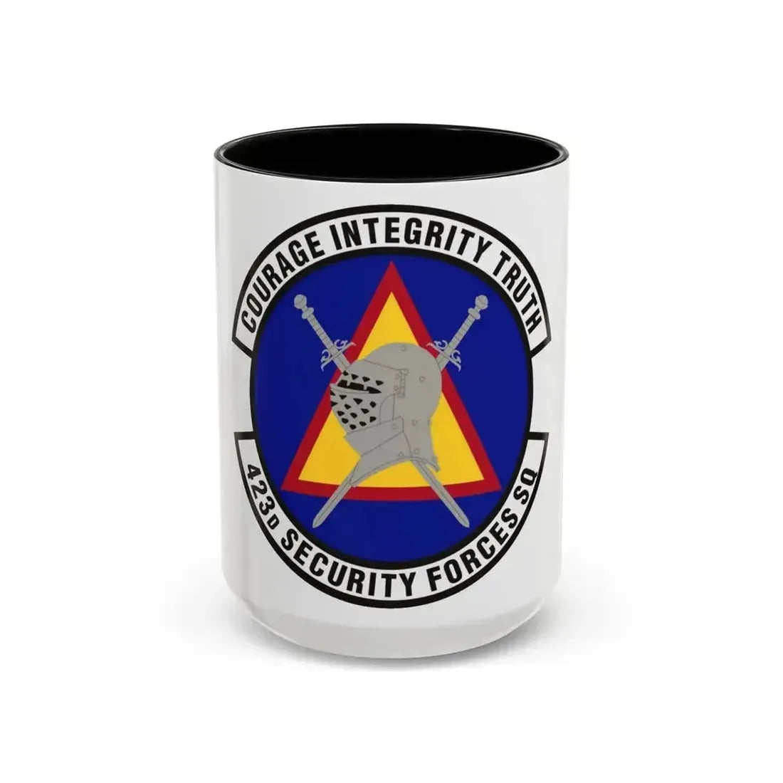 423d Security Forces Squadron (U.S. Air Force) Accent Coffee Mug 15oz Black - Go Mug Yourself
