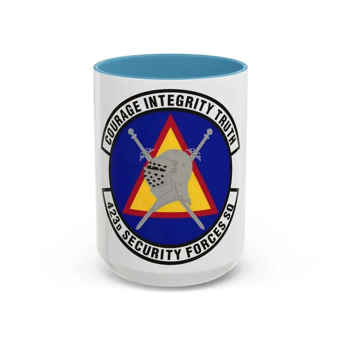 423d Security Forces Squadron (U.S. Air Force) Accent Coffee Mug 15oz Light Blue - Go Mug Yourself