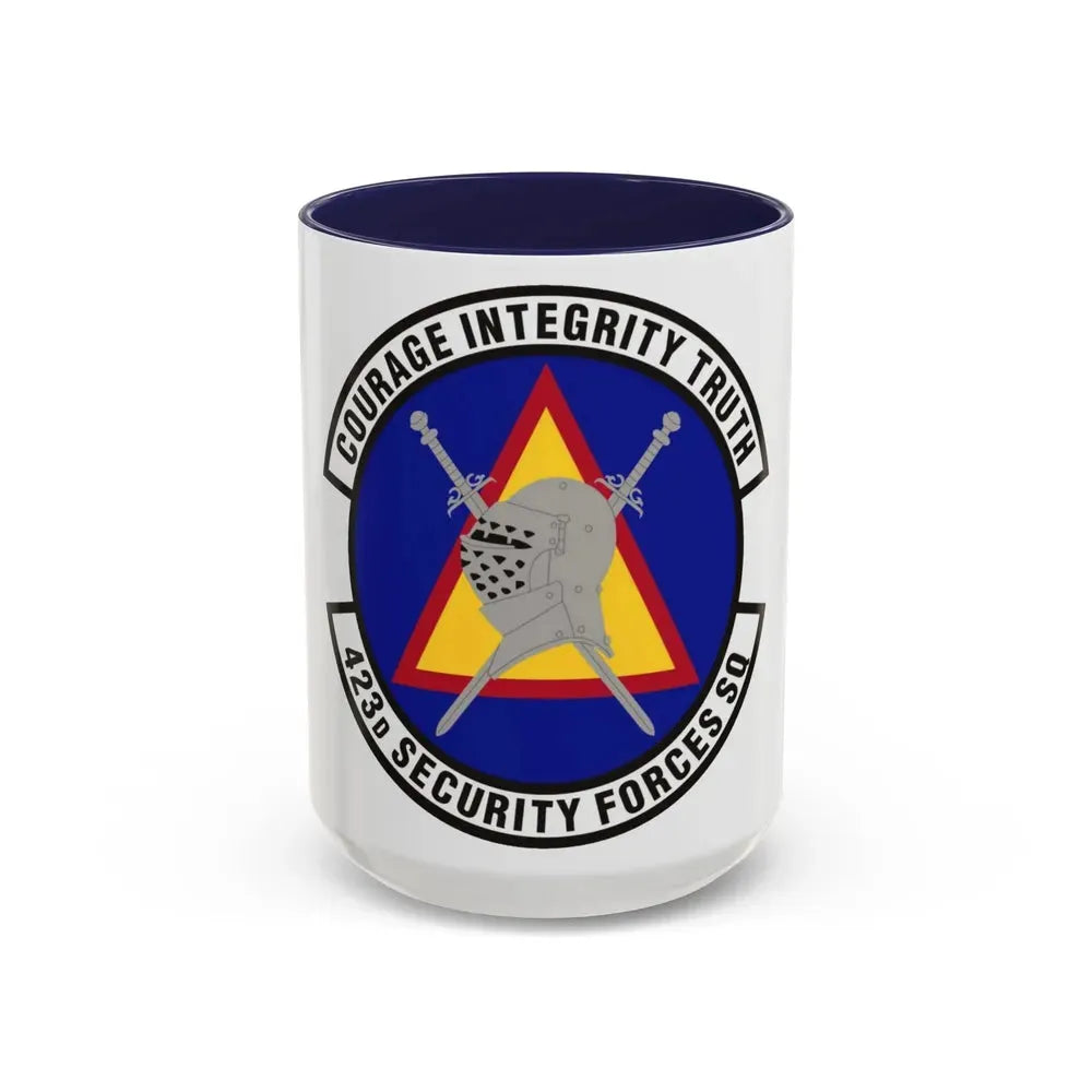 423d Security Forces Squadron (U.S. Air Force) Accent Coffee Mug 15oz Navy - Go Mug Yourself