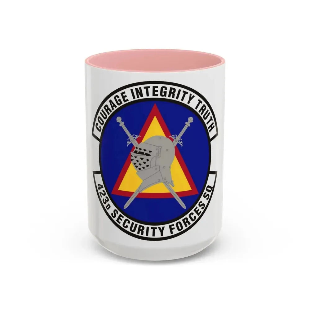 423d Security Forces Squadron (U.S. Air Force) Accent Coffee Mug 15oz Pink - Go Mug Yourself